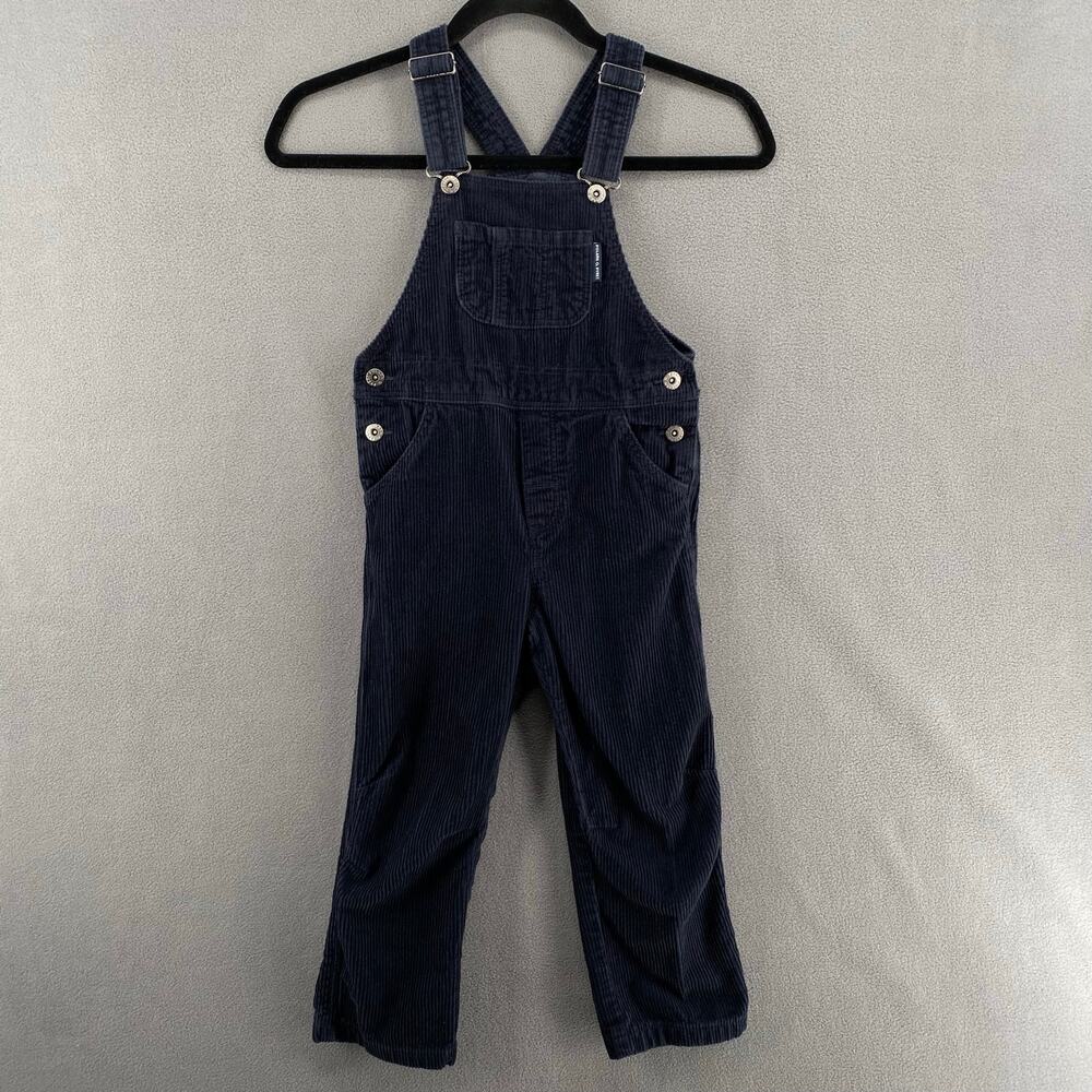 Polarn O Pyret Sweden Organic Cotton Corduroy Overalls 110 4-5yrs Navy Blue